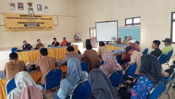 Anggota DPRD Karlie Hanafi Sosialisasikan Perda Penanggulangan Bencana Di Kalimantan Selatan
