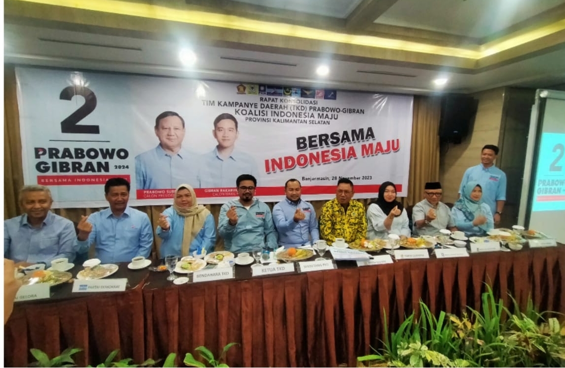 TKD Paslon Prabowo-Gibran; Proyeksi Raup 47 Persen Suara Pemilih di Kalsel