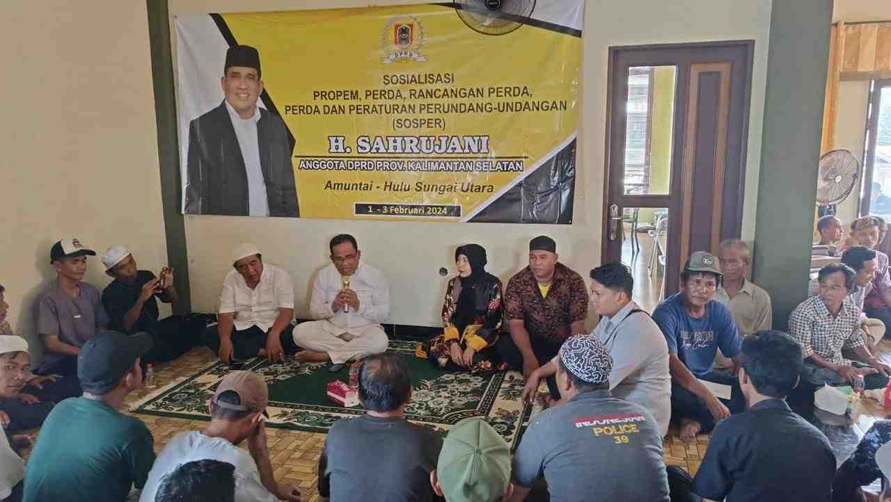 H Sahrujani Sosialisasikan Perda  Pemberdayaan Masyarakat Desa di Kabupaten HSU
