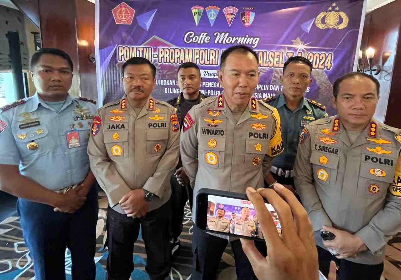 Tingkatkan Sinergitas Untuk Keamanan Yang Sudah Terwujud, Pom TNI dan Propam Polda Kalsel Gelar Rakornis dan Coffee Morning