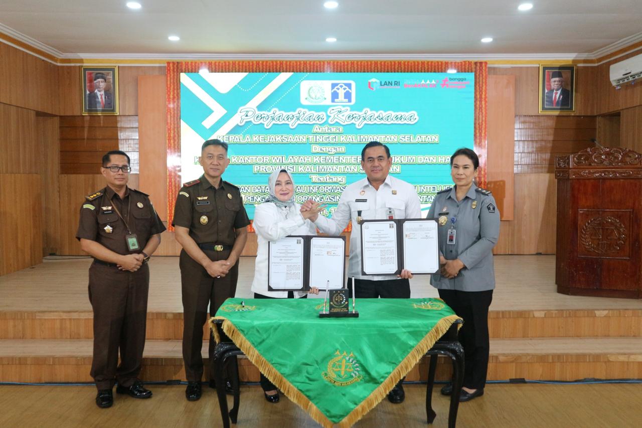 Pantau Warga Asing di Kalsel, Kejati dan Kemenkumham Teken Kerjasama Pengawasan