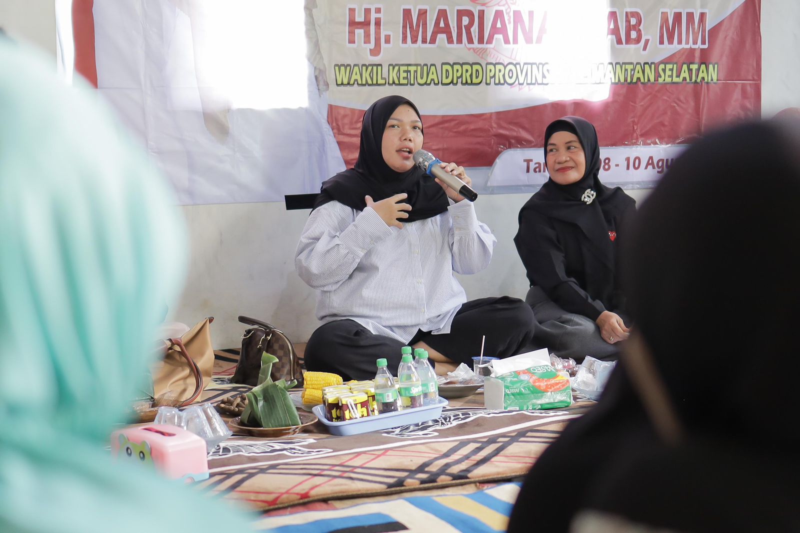 Hj. Mariana Sosialisasi Nilai-nilai Ideologi Pancasila di Desa Tirta Jaya