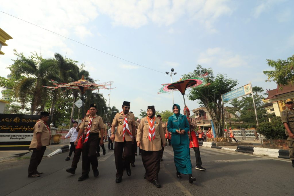 Acil Odah Pimpin Upacara HUT ke 63 Pramuka di Kwarcab Hulu Sungai Utara