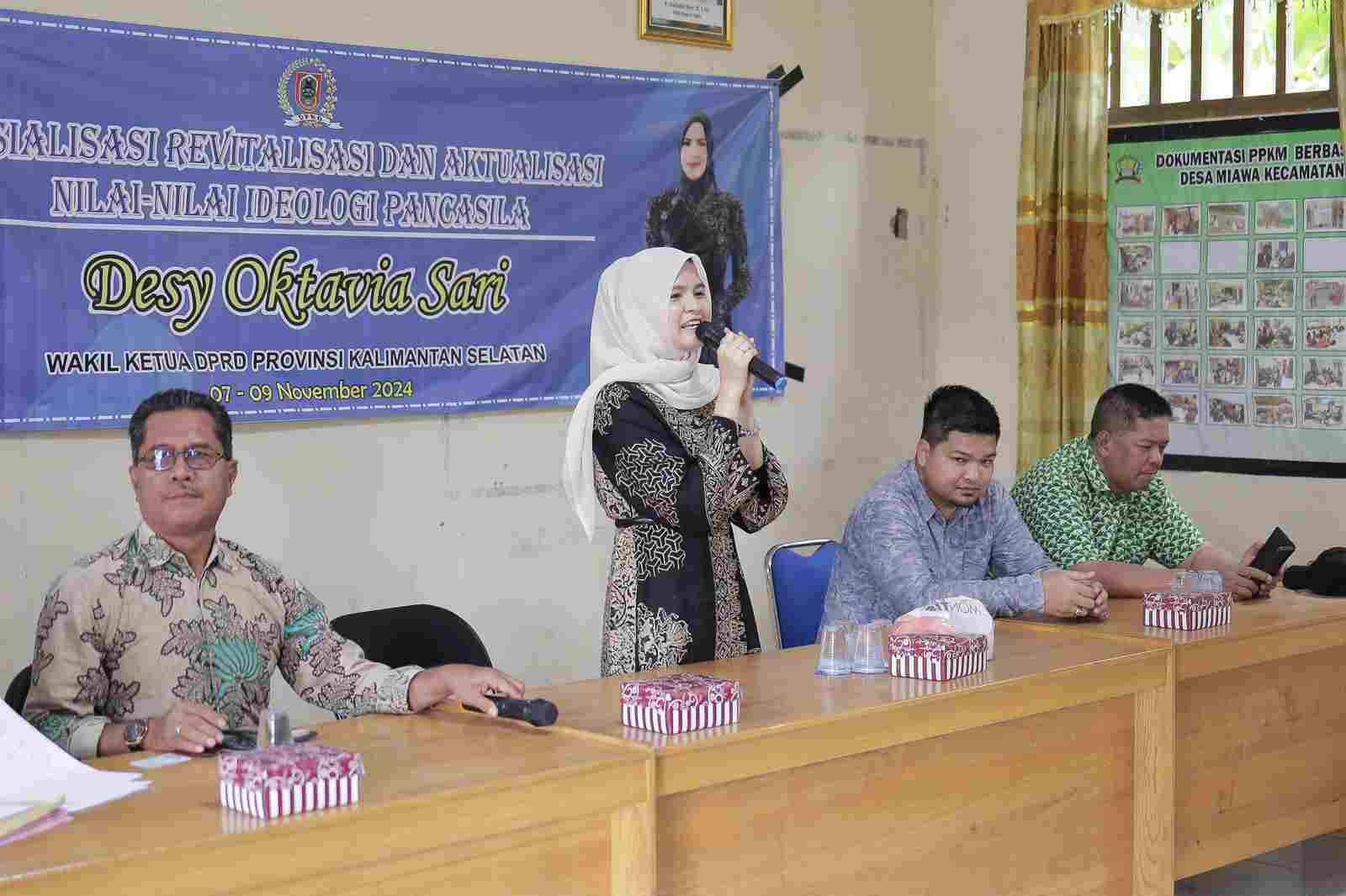Gaet Generasi Z dan Milenial, Dalam Sosrev Desy Diskusi Penerapan Nilai-nilai Pancasila di Desa Miawa