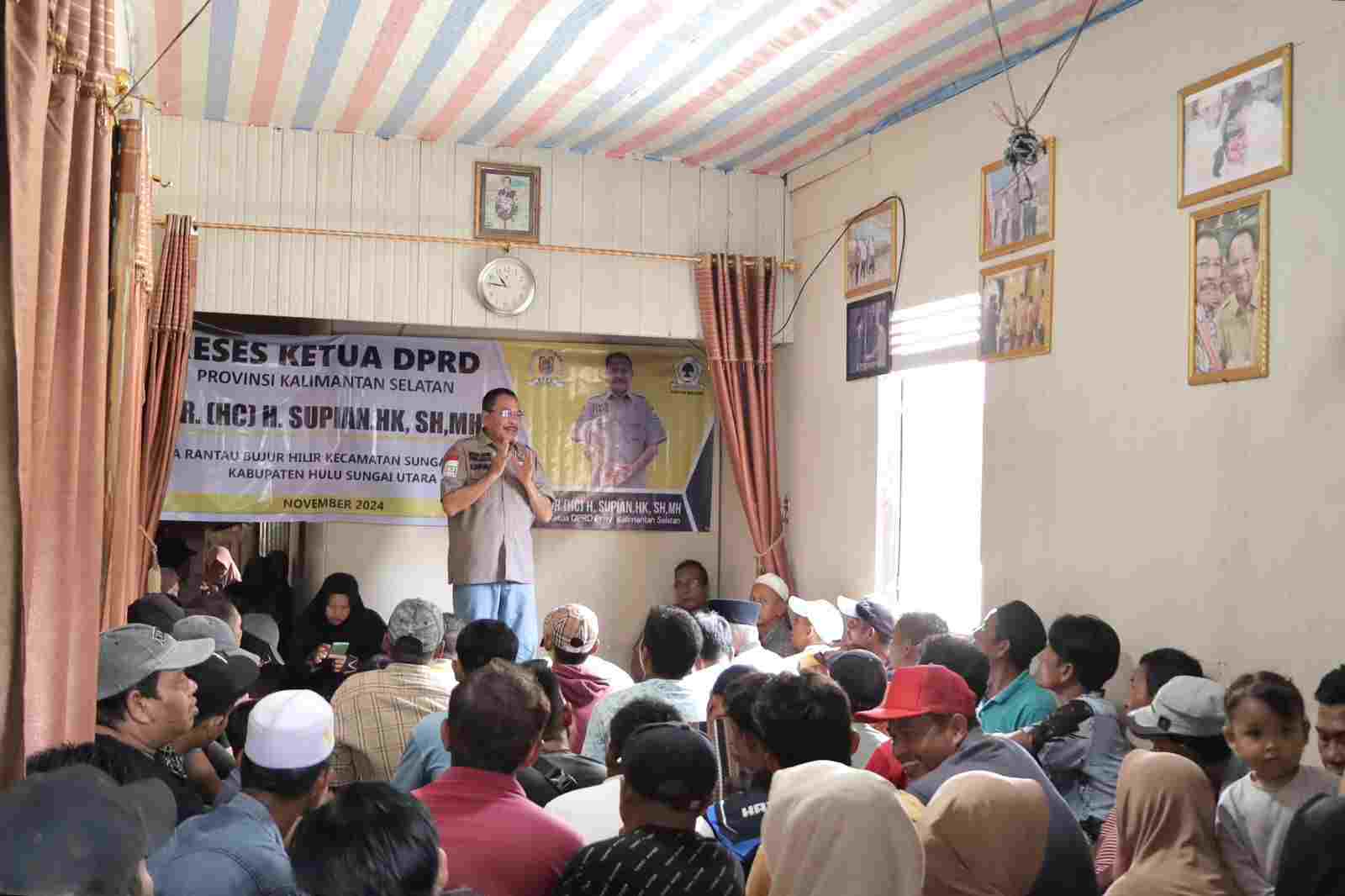 Permasalahan Infrastruktur Mendominasi Rases Ketua DPRD Kalsel Supian HK di 16 Desa HSU