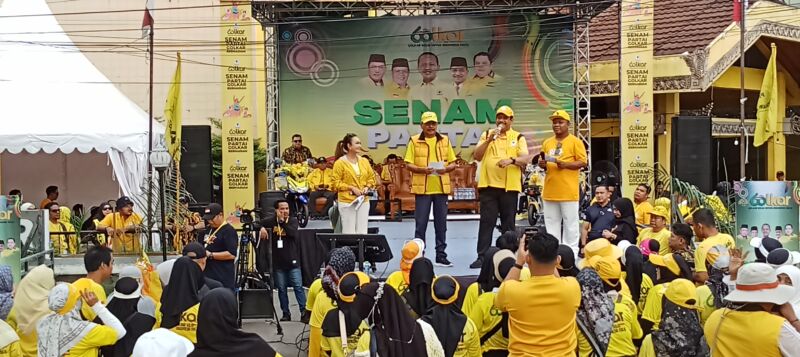 Golkar Kalsel Gelar Senam Massal Behadiah Umroh