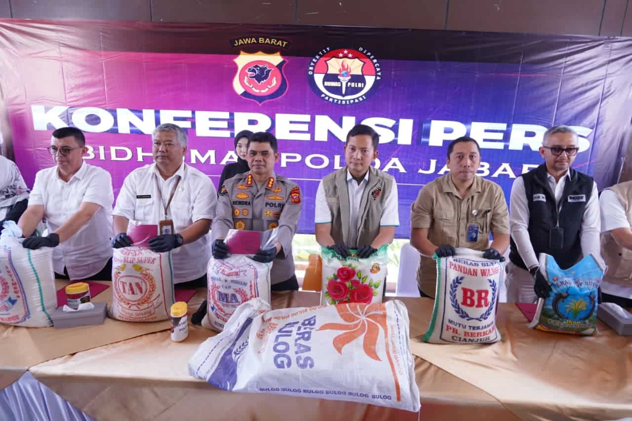 Polda Jabar Bongkar Jaringan 12 Merek Beras Oplosan Bermutu Rendah, Rugi Konsumen Capai Miliaran Rupiah