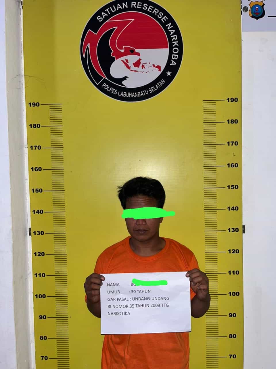 Transaksi Sabu, Mekanik Ini Dibekuk Satresnarkoba Polres Labuhanbatu Selatan di Pasir Tuntung