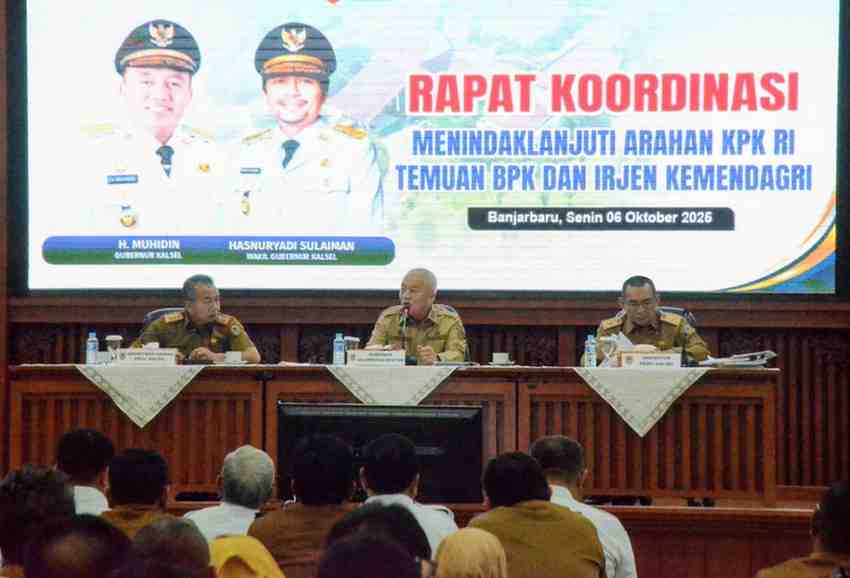 Gubernur Kalsel Tegaskan Penyelesaian Temuan BPK Harus Rampung Desember 2025