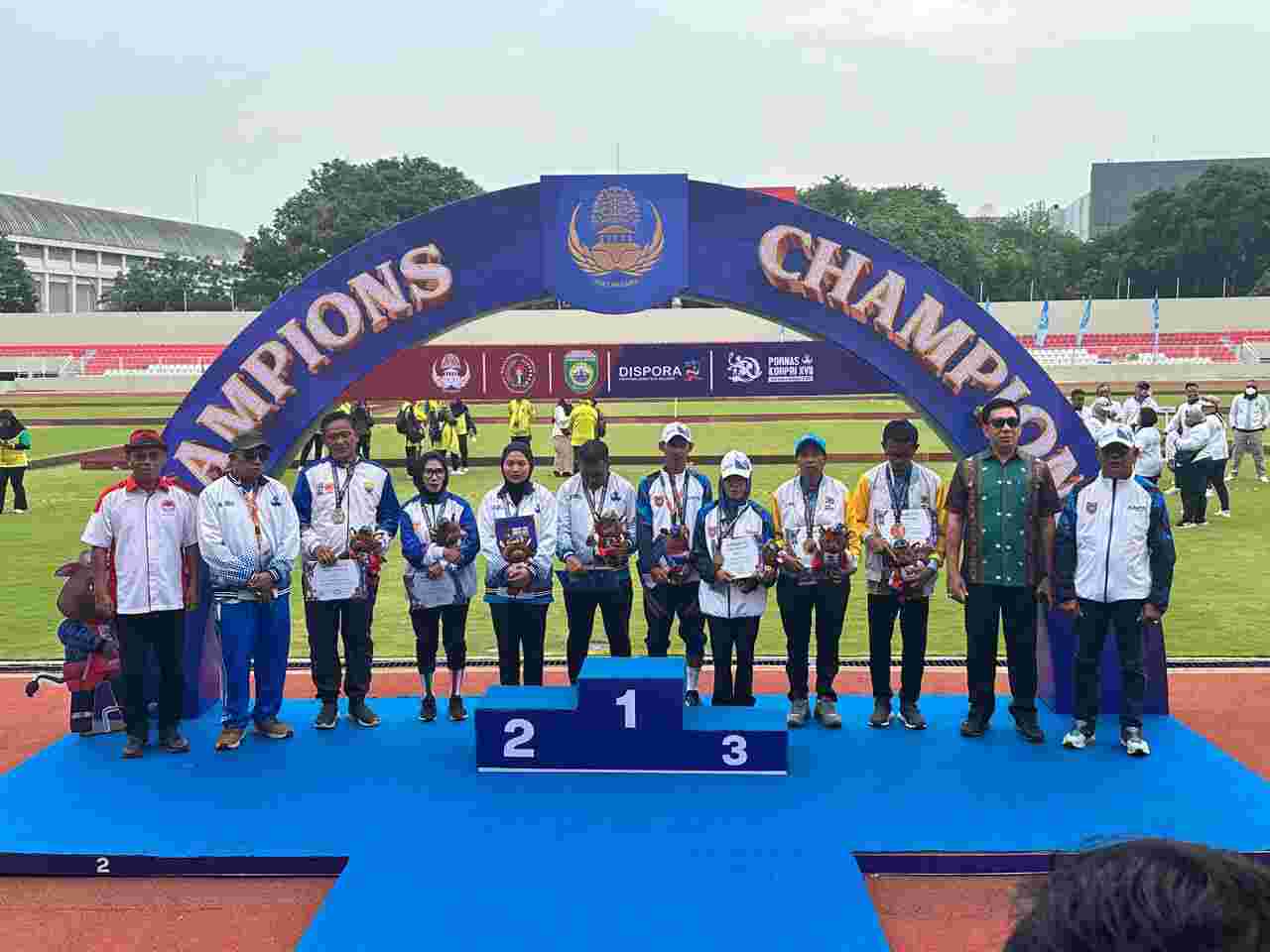 Tim Gateball Korpri Kalsel Raih Medali Perdana di Pornas Korpri XVII Palembang