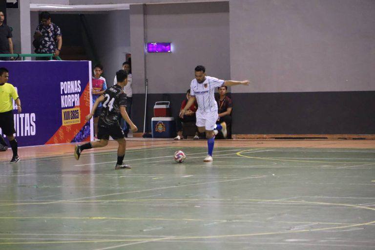 Tumbangkan Bangka Belitung, Futsal Korpri Kalsel Lolos ke Babak Delapan Besar Pornas XVII