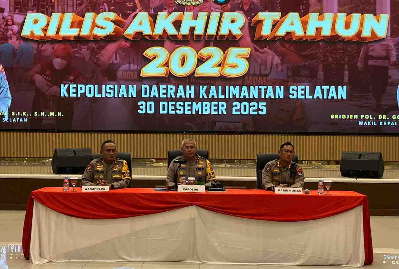 Polda Kalsel Rilis Situasi Kamtibmas 2025, Angka Risiko Terkena Kejahatan Menurun Dari 148 ke 138 Kasus