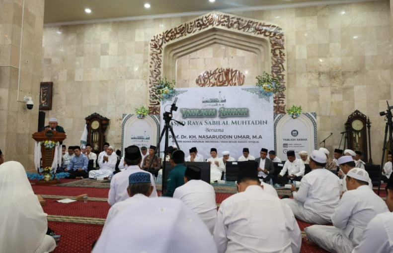 Wagub Hasnuryadi Hadiri Tabligh Akbar Menteri Agama di Masjid Sabilal Muhtadin