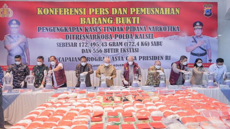 Ķetua DPRD Kalsel Apresiasi Pemusnahan 172,4 Kilo Sabu Oleh Polda Kalsel, Supian HK : Ini Bentuk Nyata Dukungan Asta Cita Presiden