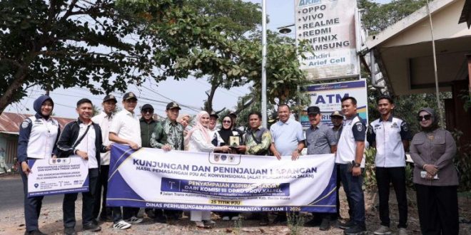 Komisi III DPRD Kalsel Respon Positif Rampungnya Pemasangan 25 Titik PJU di Trans Kalimantan Barito Kuala