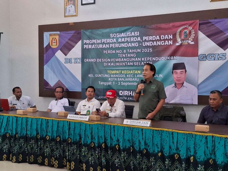Anggota DPRD Kalsel Dirham Zain Dorong Implementasi Perda GDPK Sebagai Kompas Strategis Pembangunan