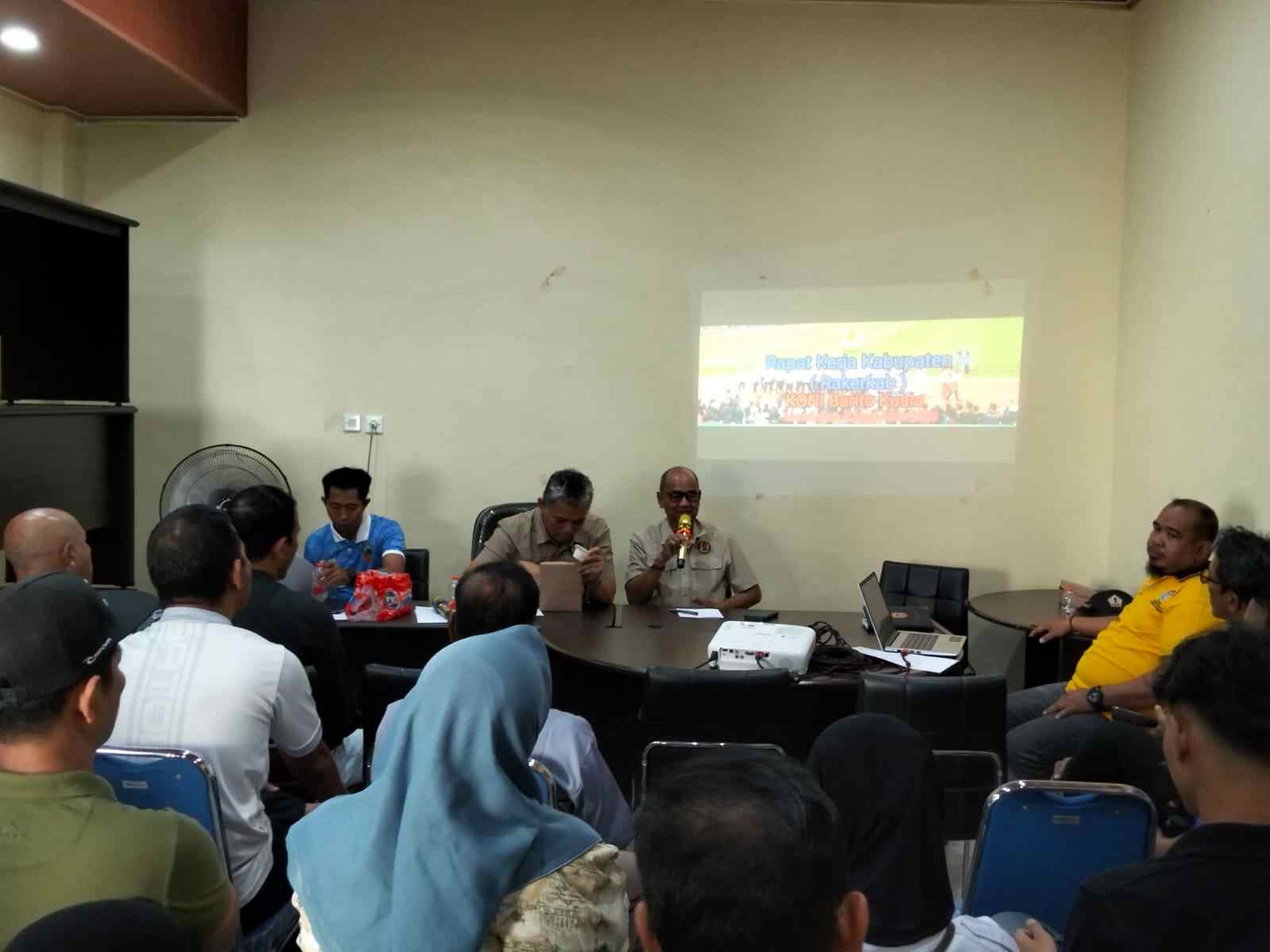Bentuk Tim, KONI Batola Raker Bersama Cabor *Penjaringan Balon Ketum 1-30 November