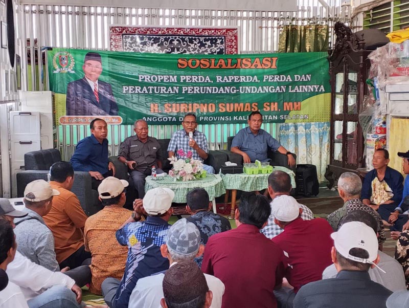 H Suripno Sumas Sosialisasikan Perda 1 Tahun 2008, Masyarakat Kalsel Kini Terdampak Asap Karhutla