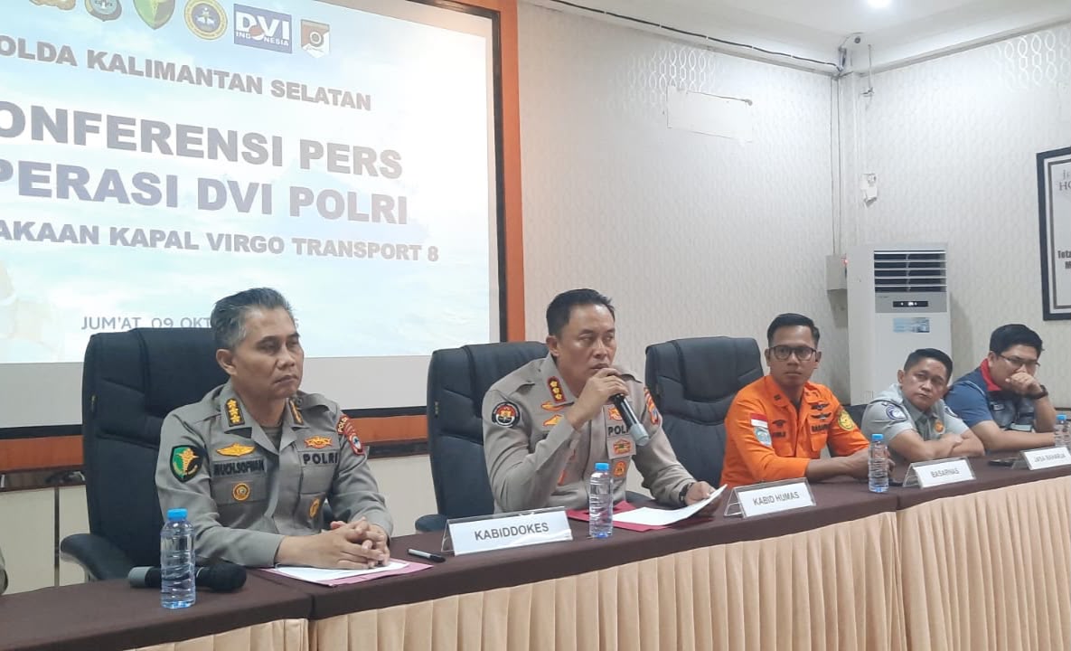 DVI Polda Kalsel Identifikasi 5 Korban, 2 Penyelam Lakukan Pemetaan Bangkai KM Virgo Persiapan Angkat Kapal
